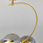Nordic Style 5-Lights Cluster Globe Chandelier Gold and Black Ceiling Lights