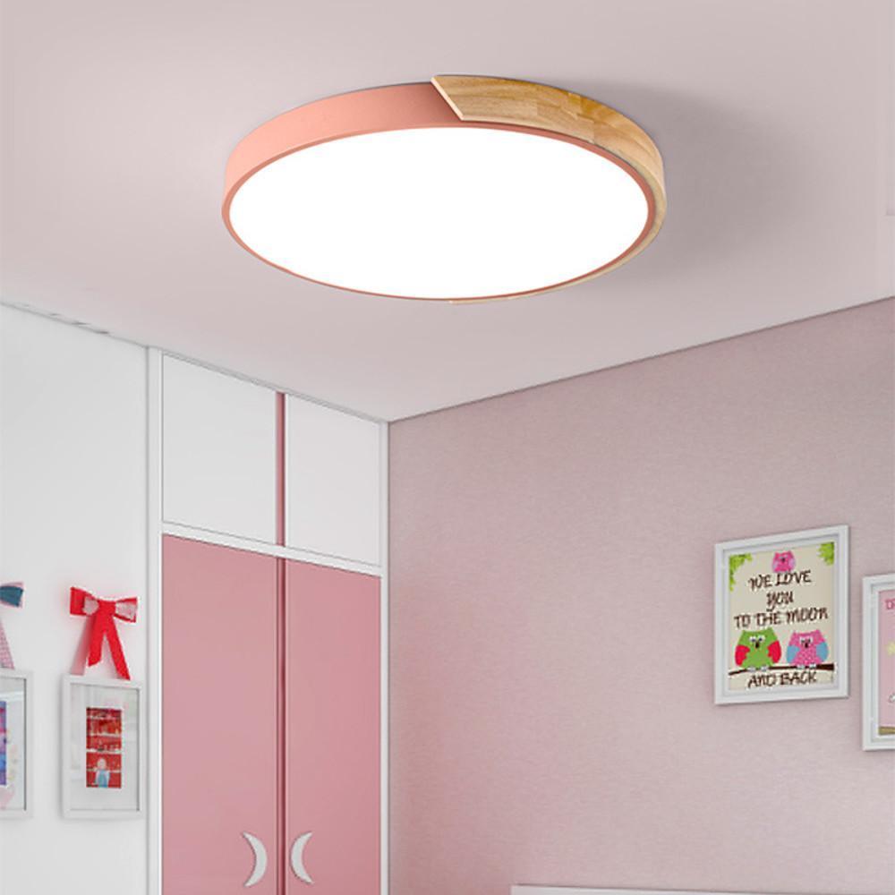 LED Wood Nordic Ceiling Lights Flush Mount Lighting Ceiling Lamp