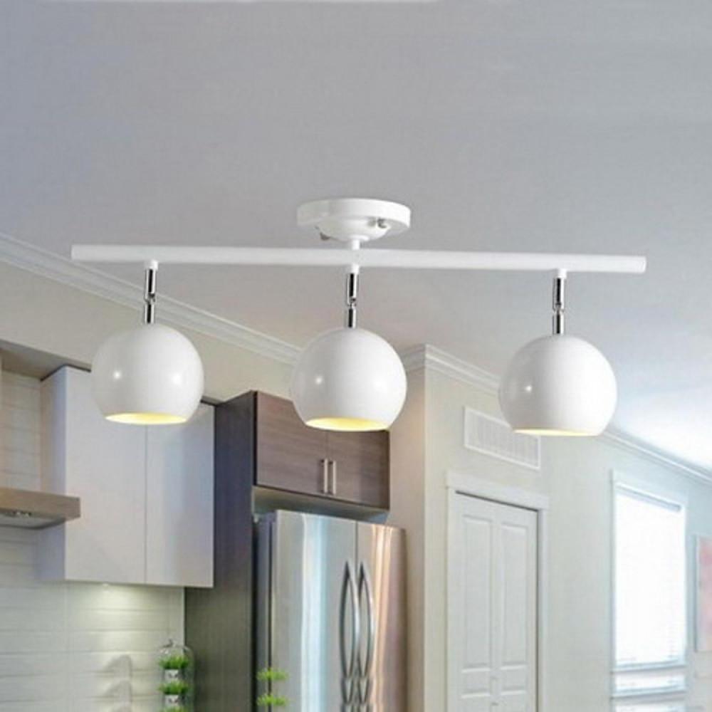 3-Light Bowled Metal Semi Flush Mount Ceiling Light – Modern & Bright