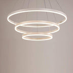 3 Circle Graduated Bedroom Chandeliers Remote Control Ceiling Light