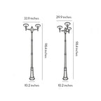 Lamp Post Lighting Modern Double or Triple Head Outdoor Lamp
