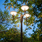 Lamp Post Lighting Modern Double or Triple Head Outdoor Lamp