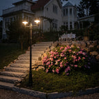 Lamp Post Lighting Modern Double or Triple Head Outdoor Lamp