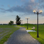 Lamp Post Lighting Modern Double or Triple Head Outdoor Lamp
