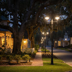 Lamp Post Lighting Modern Double or Triple Head Outdoor Lamp