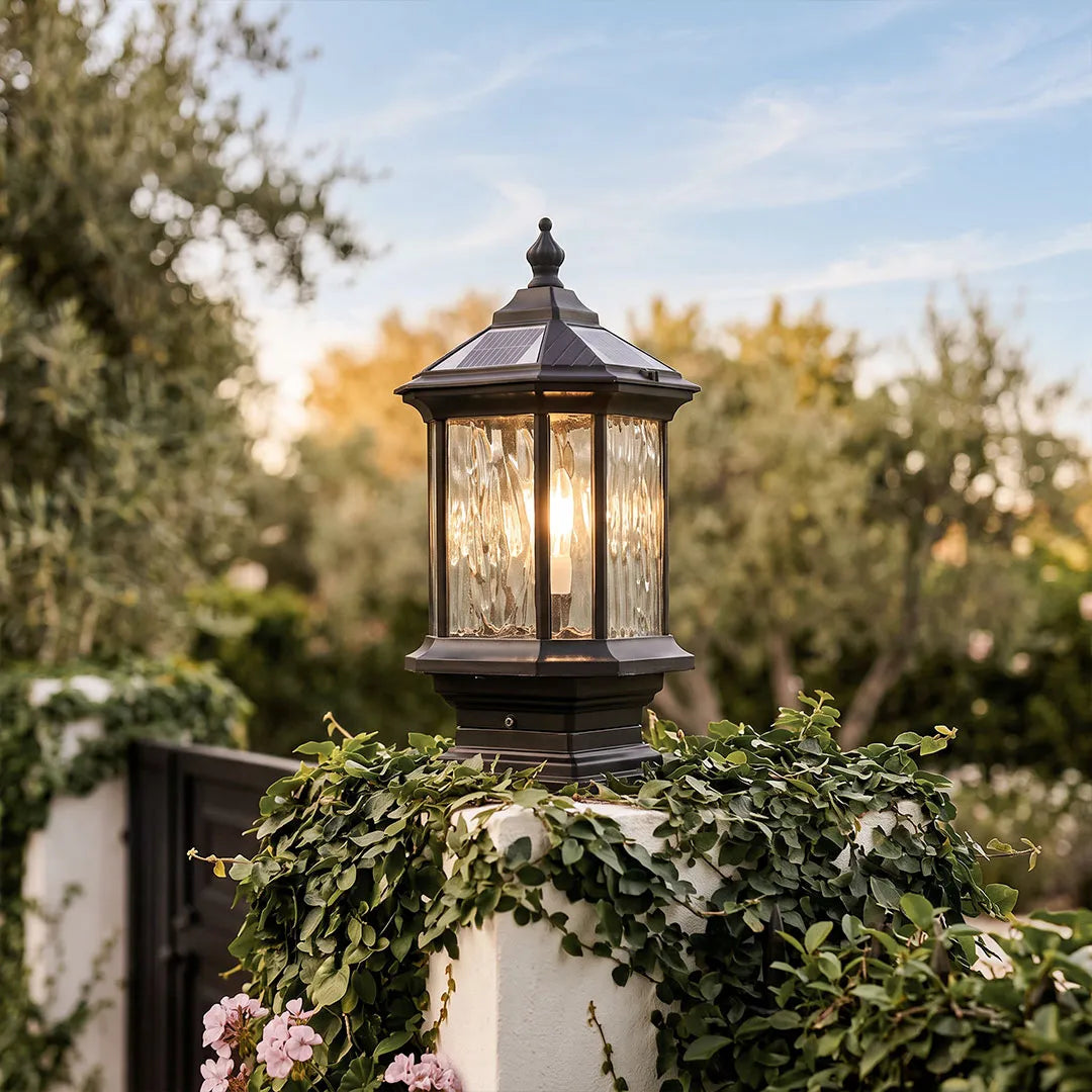Lantern Pillar Lights European-Style Vintage Outdoor Pier Mount Light