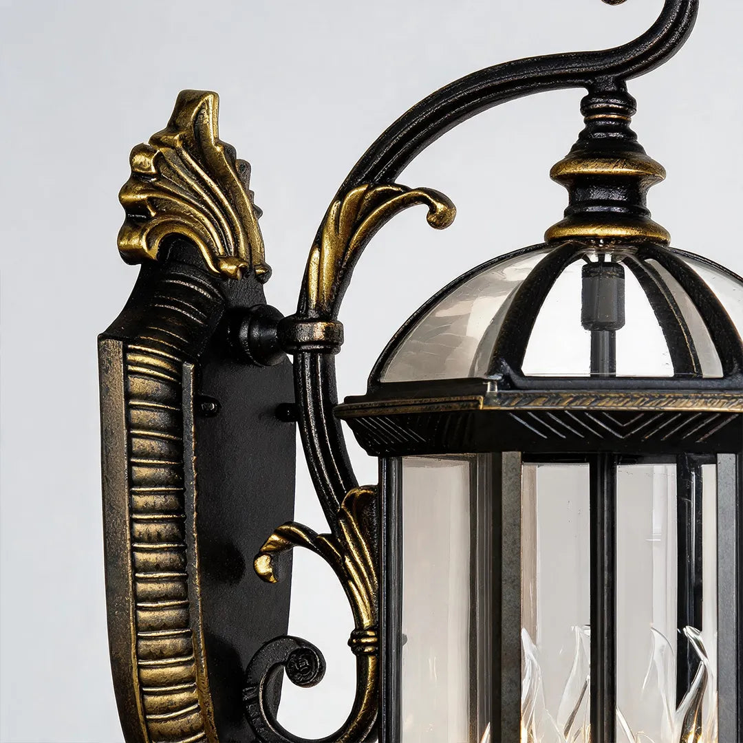 2 PCS Lantern Style Outdoor Wall Lights European Vintage Light