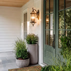 2 PCS Lantern Style Outdoor Wall Lights European Vintage Light