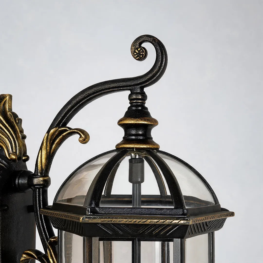 2 PCS Lantern Style Outdoor Wall Lights European Vintage Light