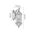 2 PCS Lantern Style Outdoor Wall Lights European Vintage Light