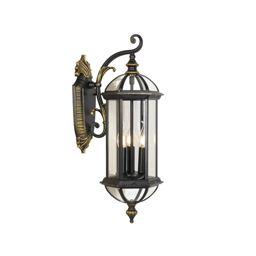 2 PCS Lantern Style Outdoor Wall Lights European Vintage Light