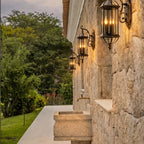 2 PCS Lantern Style Outdoor Wall Lights European Vintage Light