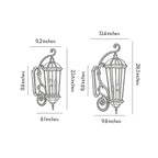 2 PCS Lantern Style Wall Sconce European Glass Outdoor Light