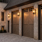 2 PCS Lantern Style Wall Sconce European Glass Outdoor Light
