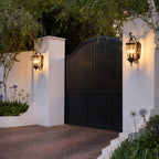 2 PCS Lantern Style Wall Sconce European Glass Outdoor Light