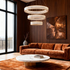 Large Crystal Chandeliers Luxury Circular Ceiling Light