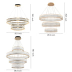 Large Crystal Chandeliers Luxury Circular Ceiling Light