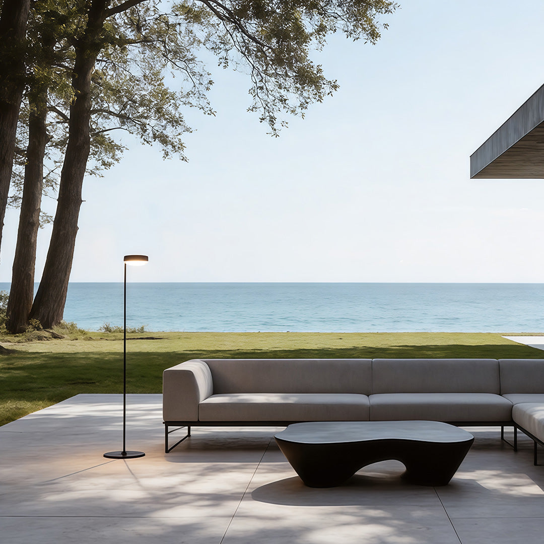 Black Lamp Floor Outdoor Garden Waterproof Modern Minimalist Lamp