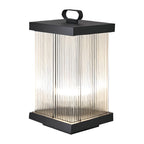 Solar Lanterns for Garden Square Ripple Waterproof Black Light