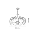 Leaf Glass Chandelier French Vintage Ginkgo Leaf Ceiling Light