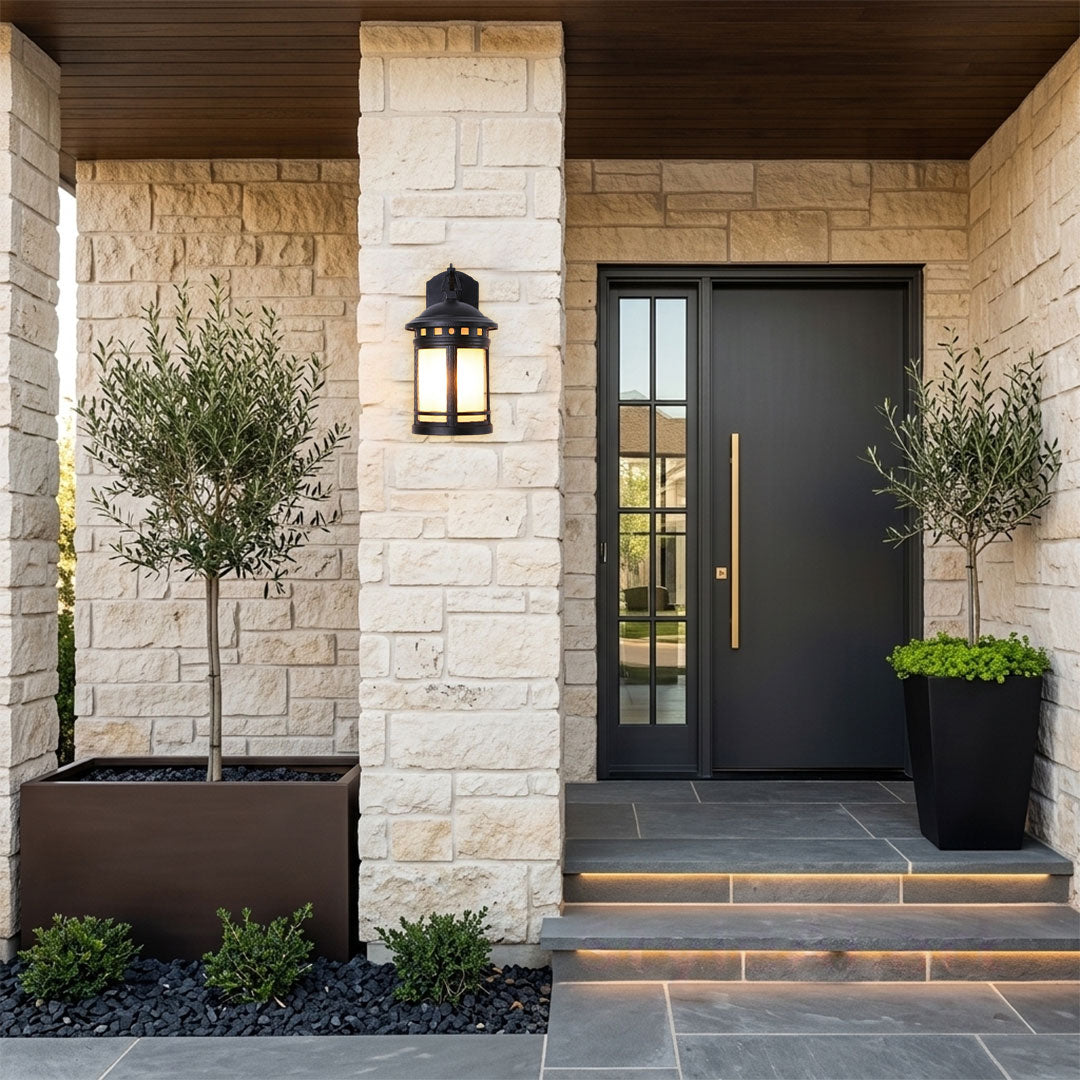 Black Exterior Wall Light LED Vintage American Waterproof Light