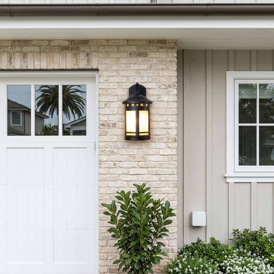 Black Exterior Wall Light LED Vintage American Waterproof Light