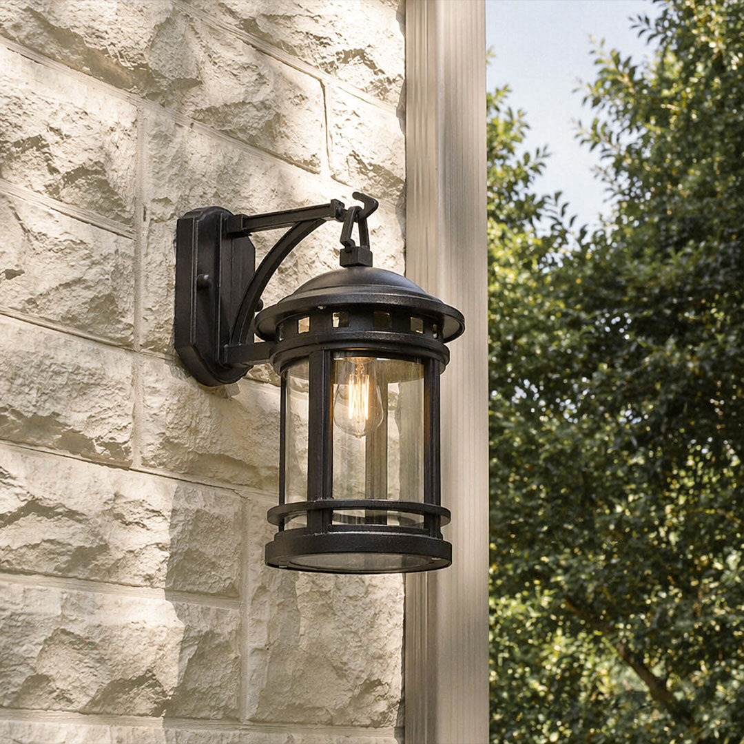 Black Exterior Wall Light LED Vintage American Waterproof Light