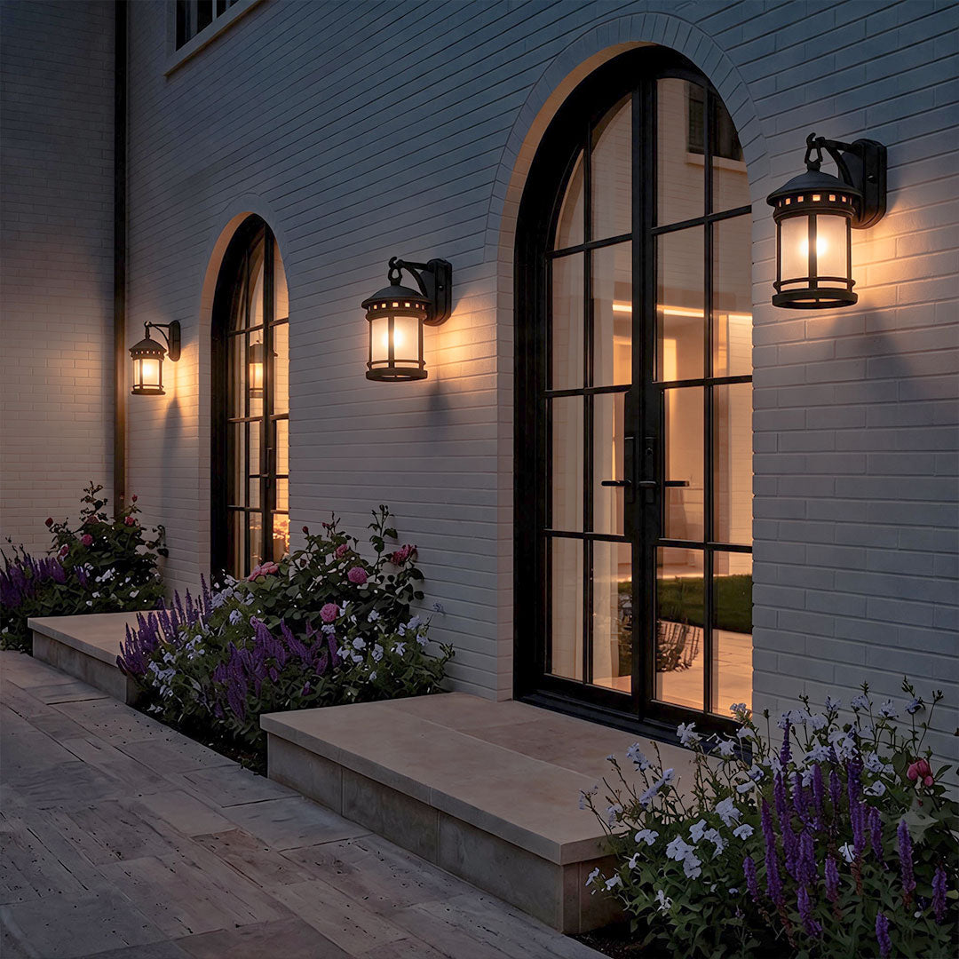 Black Exterior Wall Light LED Vintage American Waterproof Light