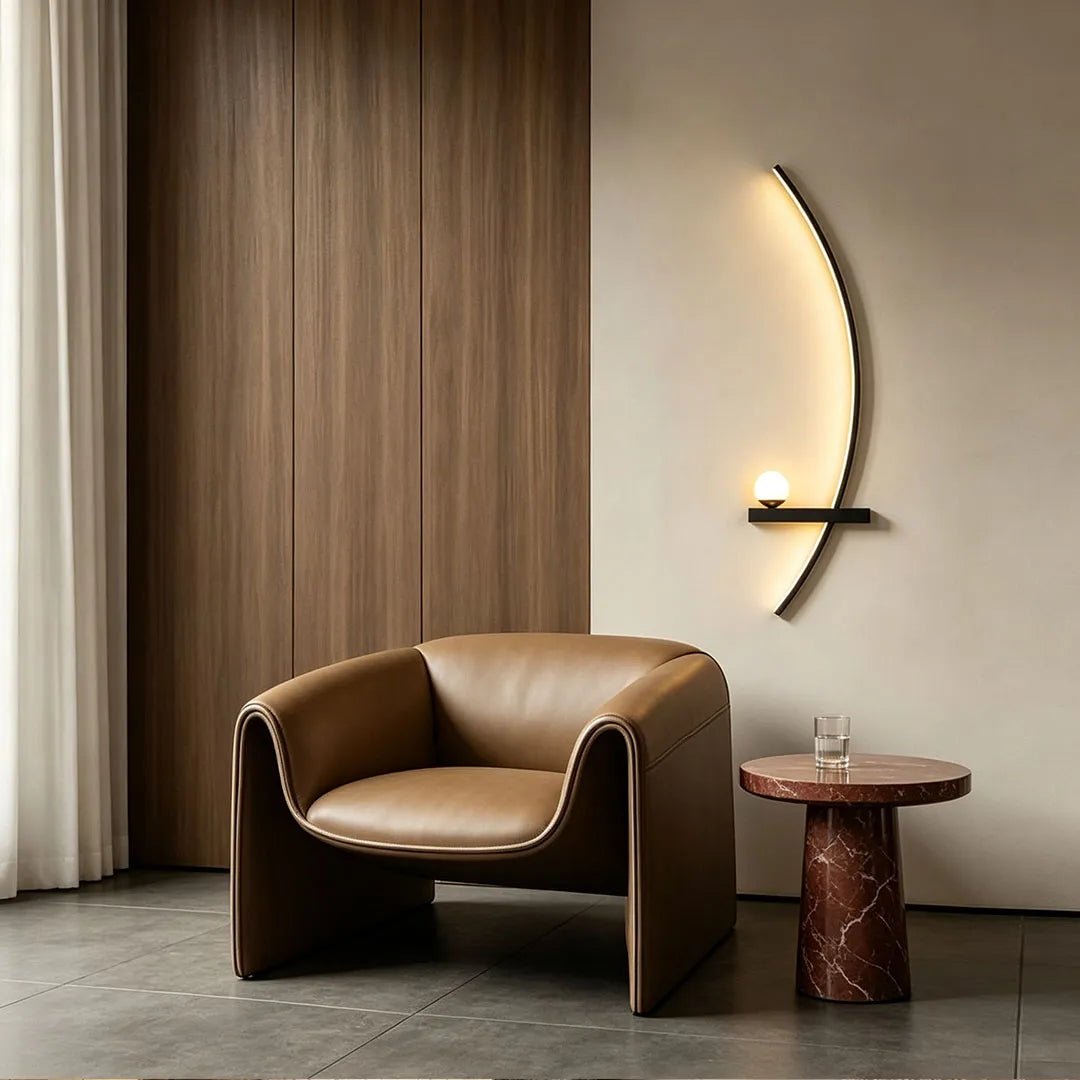 LED Curved Wall Light Modern Elegant Fixture for Home and Living Room