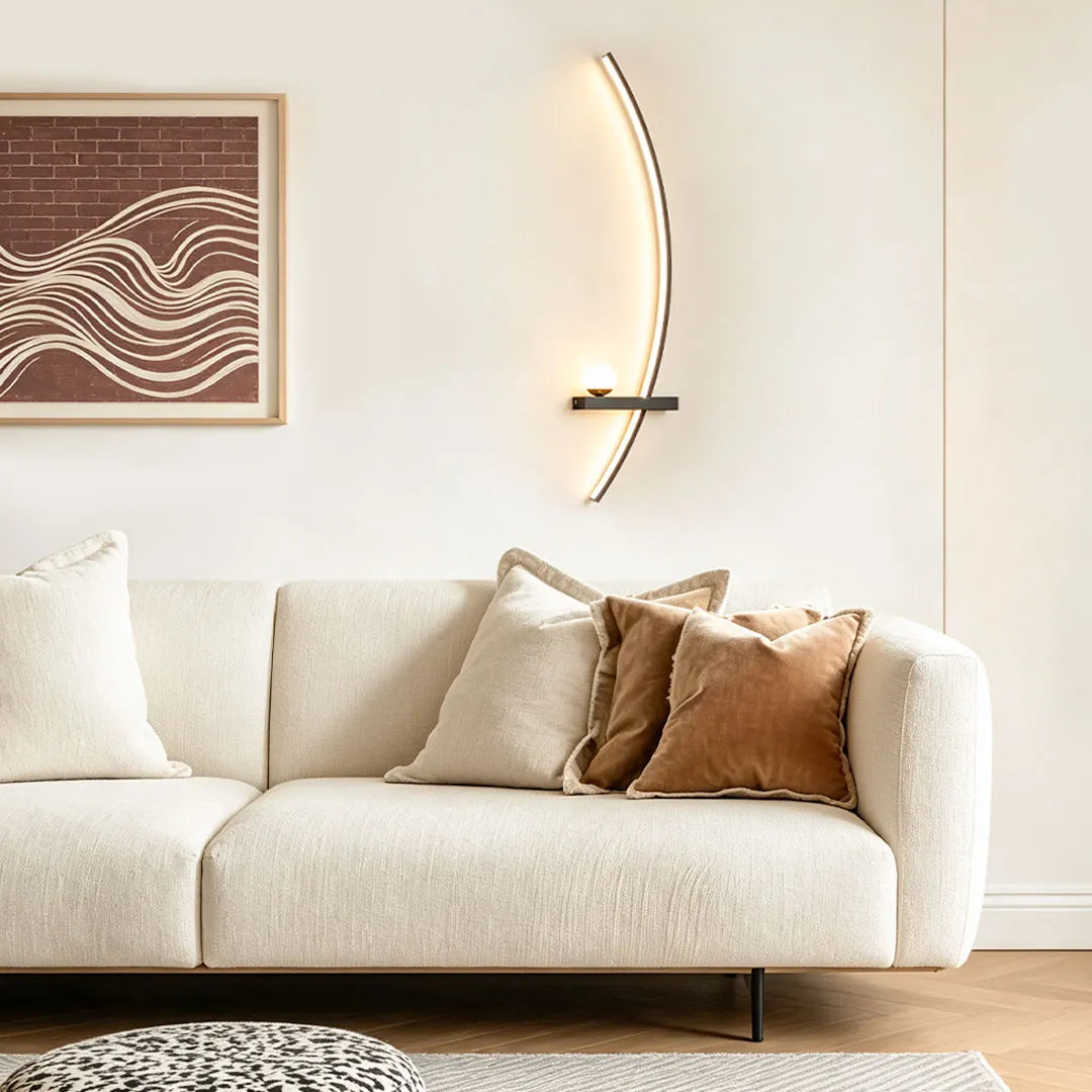 LED Curved Wall Light Modern Elegant Fixture for Home and Living Room