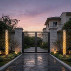 LED Garden Bollard Lights Modern Rectangular Outdoor Light