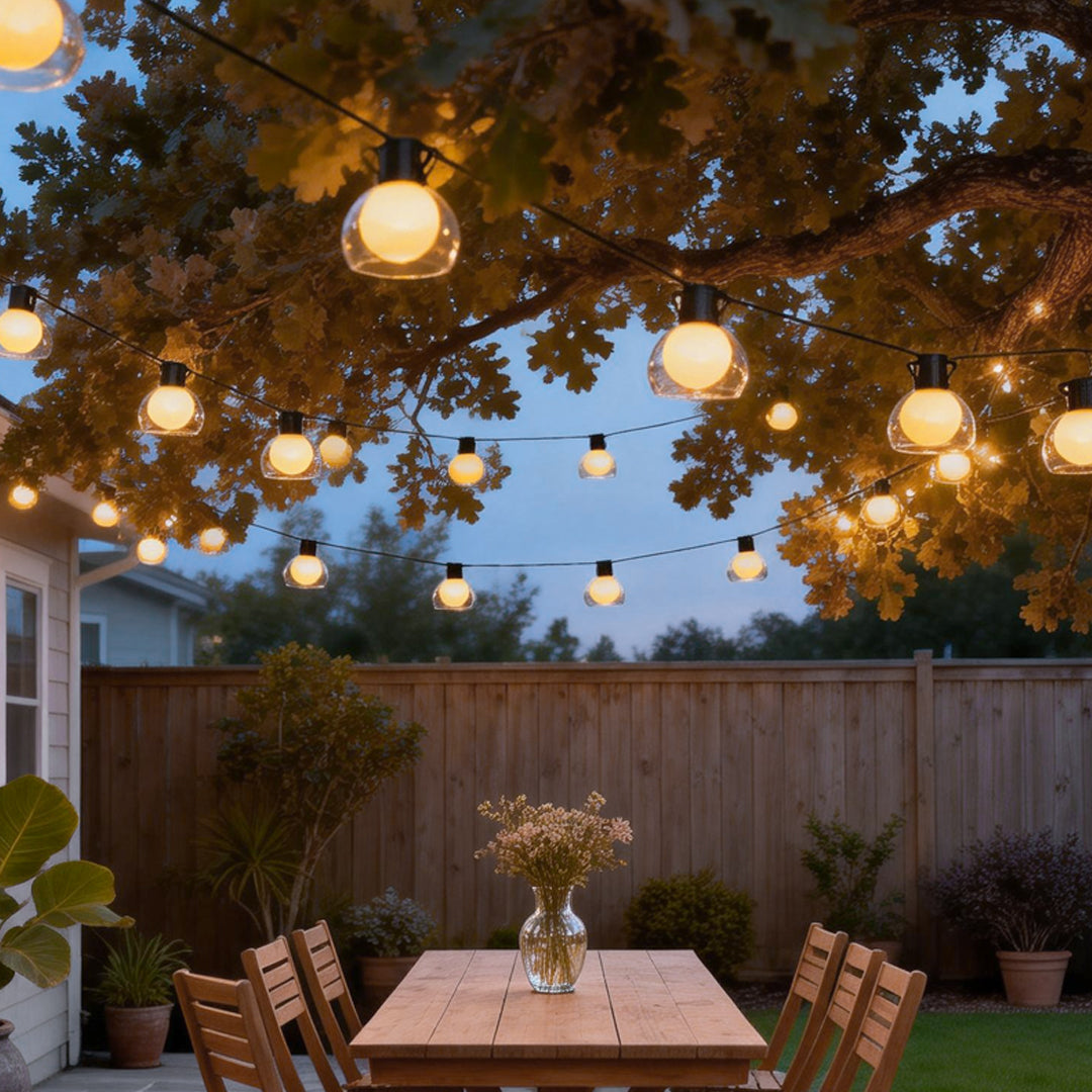 LED Globe String Lights Multi-power Mode Outdoor Lights
