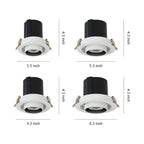 2 PCS LED Indoor Spotlights Extendable Rotatable Embedded Light
