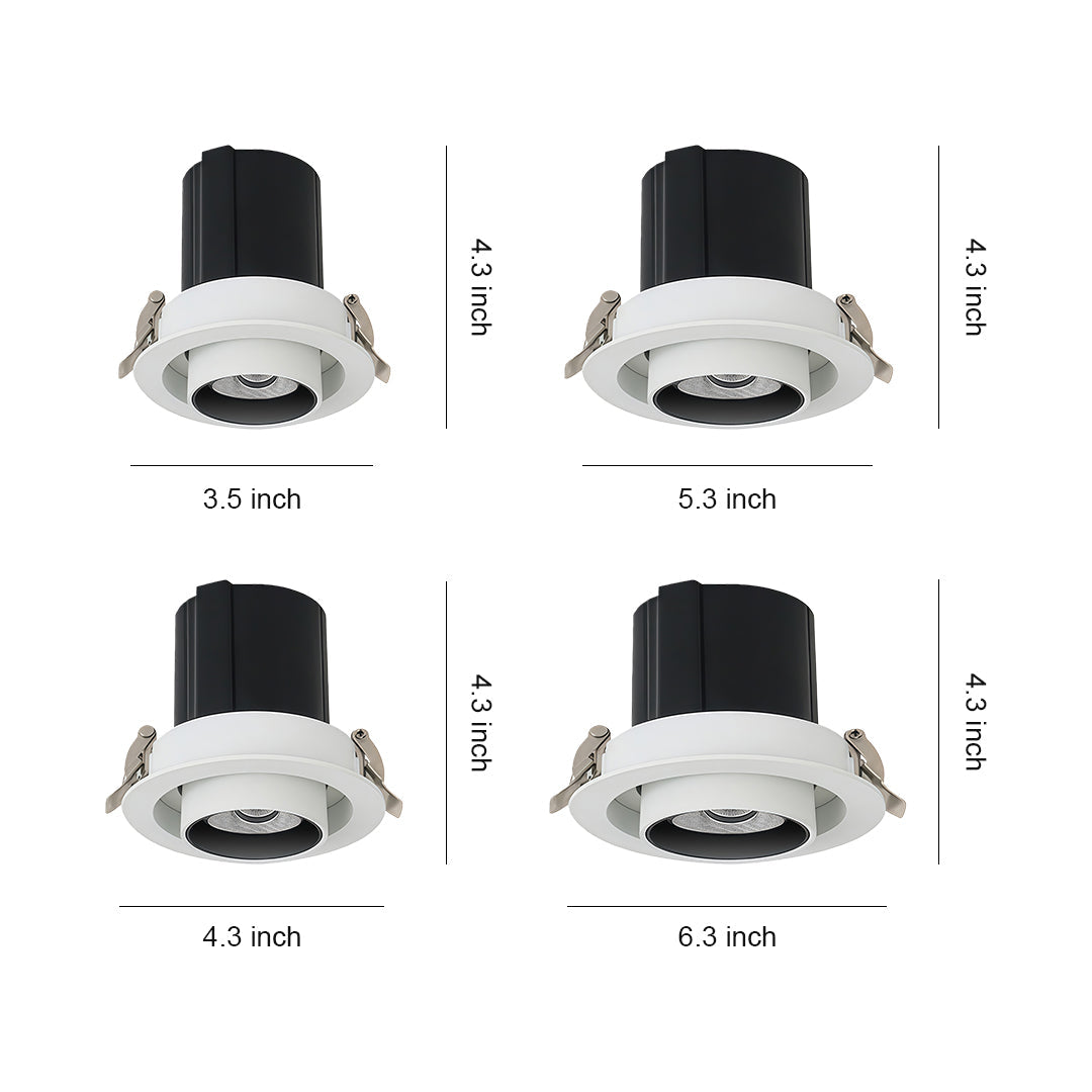 2 PCS LED Indoor Spotlights Extendable Rotatable Embedded Light