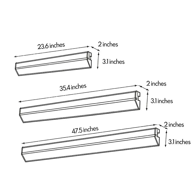 LED Linear Wall Sconce Modern Outdoor Long Geometric Light