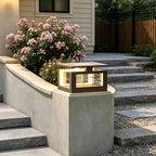 Stainless Steel LED Pillar Lights Waterproof with Acrylic Lampshade