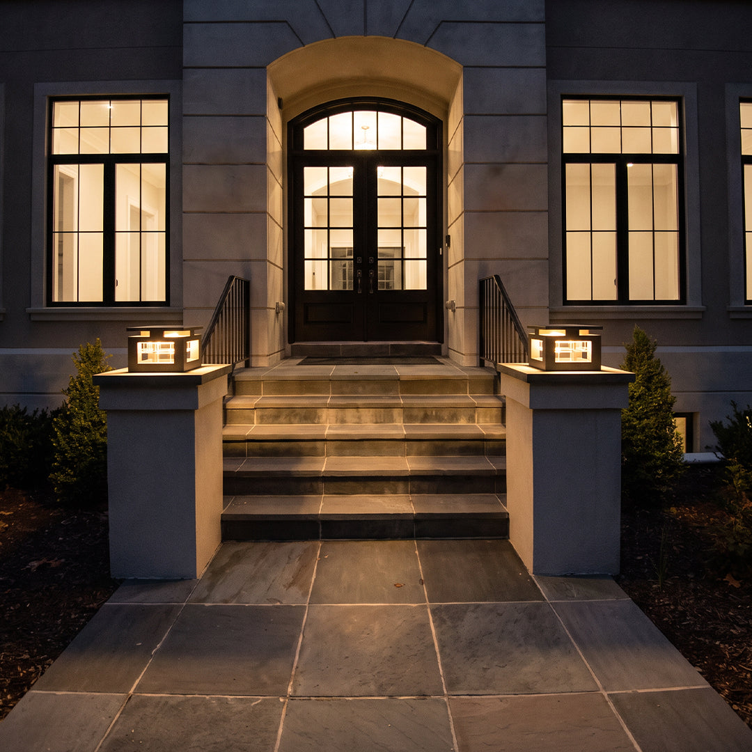 Stainless Steel LED Pillar Lights Waterproof with Acrylic Lampshade