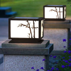 Light Box Pillar Lights Modern Waterproof LED Solar Outdoor Light