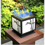 Light Box Pillar Lights Modern Waterproof LED Solar Outdoor Light
