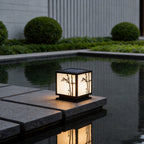 Light Box Pillar Lights Modern Waterproof LED Solar Outdoor Light