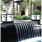 Light Box Pillar Lights Modern Waterproof LED Solar Outdoor Light