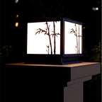 Light Box Pillar Lights Modern Waterproof LED Solar Outdoor Light