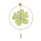 Wall Clock with Light Floral LED Remote Control Light