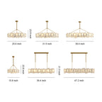 Modern LED Chandelier Cloud Stone Full Copper Ceiling Light