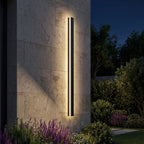 Linear Outdoor Wall Sconce Minimalist LED Black Lamp