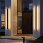 Linear Outdoor Wall Sconce Minimalist LED Black Lamp