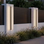 Linear Outdoor Wall Sconce Minimalist LED Black Lamp