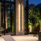 Linear Outdoor Wall Sconce Minimalist LED Black Lamp