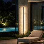 Linear Outdoor Wall Sconce Minimalist LED Black Lamp