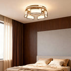 Modern Full Copper Crystal Flush Mount